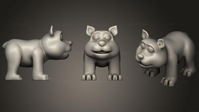 Figurines simple (Polar bear, STKPR_1022) 3D models for cnc
